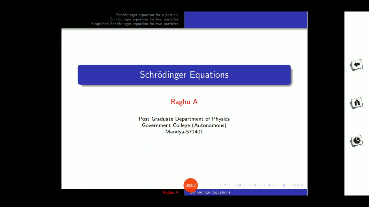 Two Particle Schrödinger Equation
