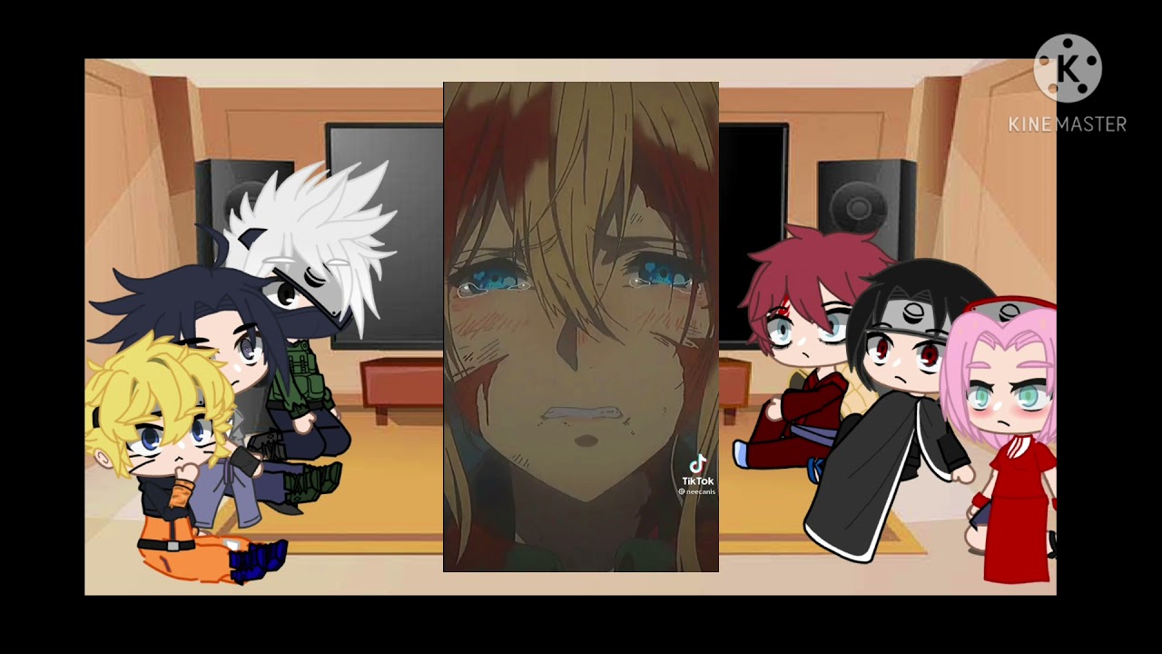 naruto react to violet evergarden