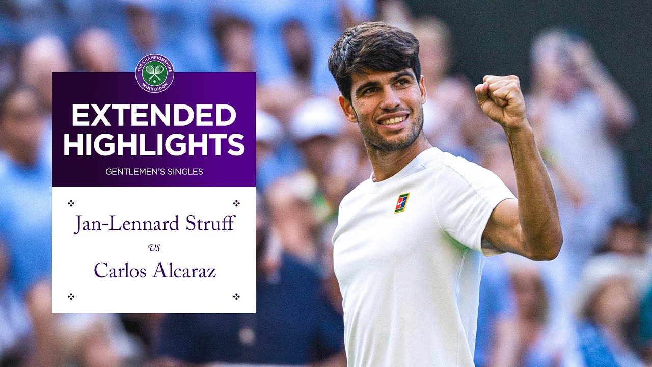 Alcaraz Firing 🔥 | Jan-Lennard Struff vs Carlos Alcaraz | Extended Highlights | Wimbledon 2025