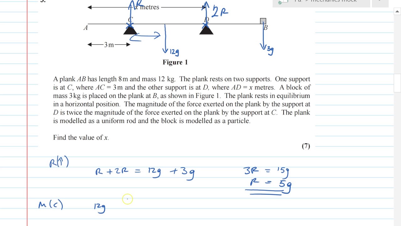 M1 Edexcel International October 2016 part 1