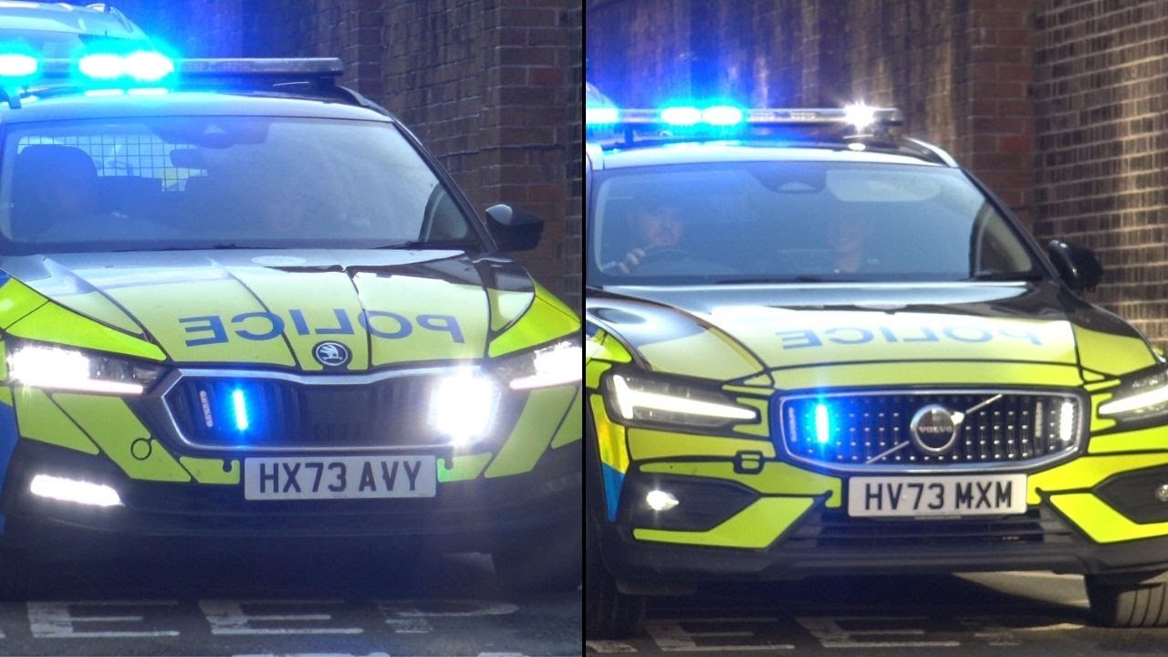 (Double Black-Base) Volvo V60 & Skoda Octavia Response Out of Newport Police Station