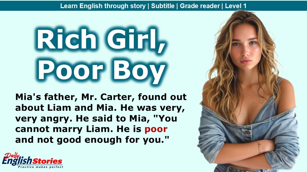 A Rich Girl and a Poor Boy | Slow English Story for Listening Practice