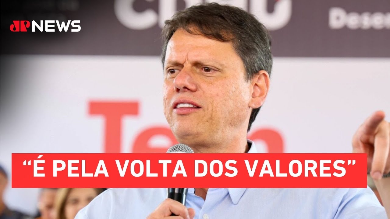 Tarcísio posta vídeo em apoio à caminhada de Nikolas Ferreira