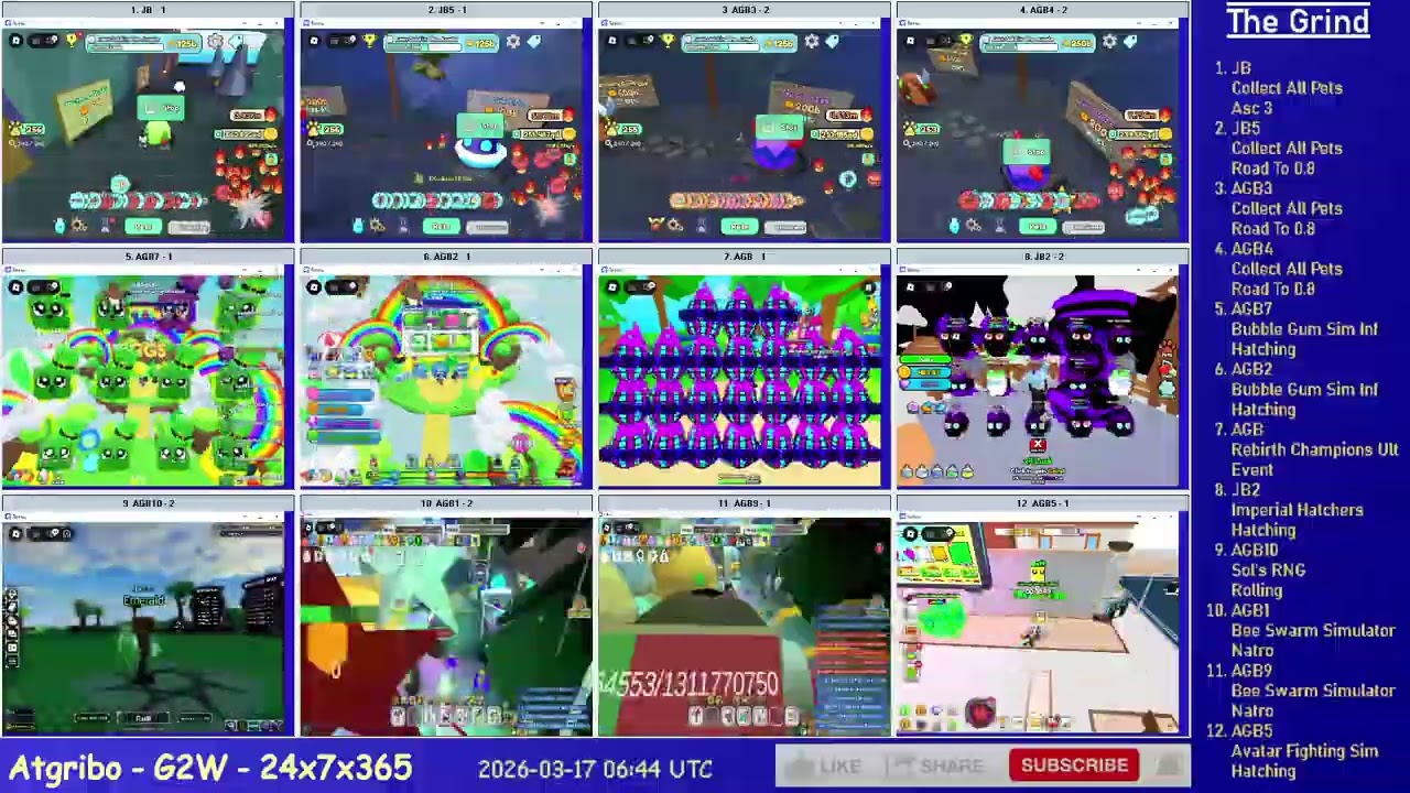 Ep. 1266 - Grinding 12 Alts on Roblox (IH, BGSI, RCU, AFS, SR, BSS, CAP)