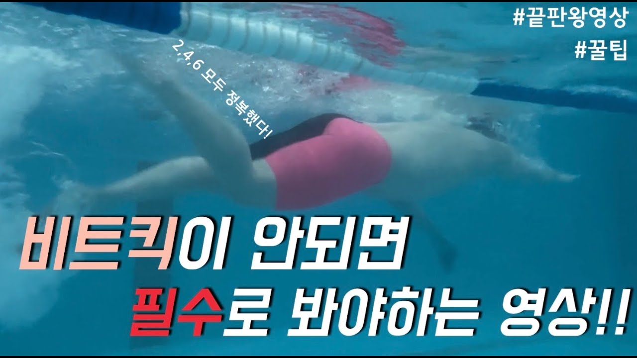 자유형 비트킥 이 영상 하나로 끝내버렸습니다!!(끝판왕영상, 물속영상, 디테일한설명,2,4,6비트킥)