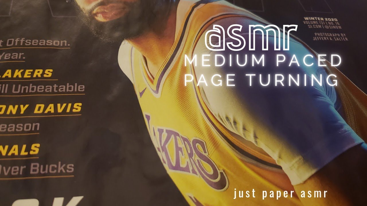 ASMR || Magazine Page Turning -- Medium / Fast Pace || Sleep and Relaxation || No Talking
