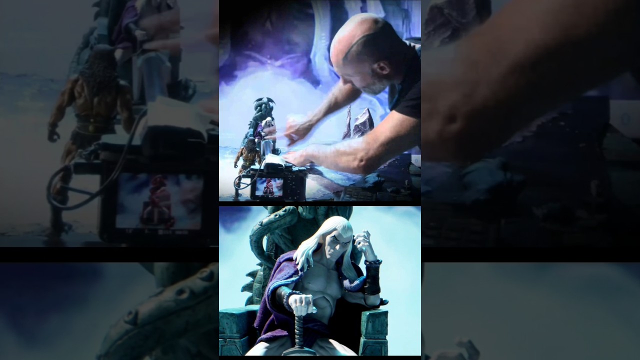 Nekron FIRE AND ICE BTS. #animation #fireandice #bakshi #stopmotion #frazettagirls