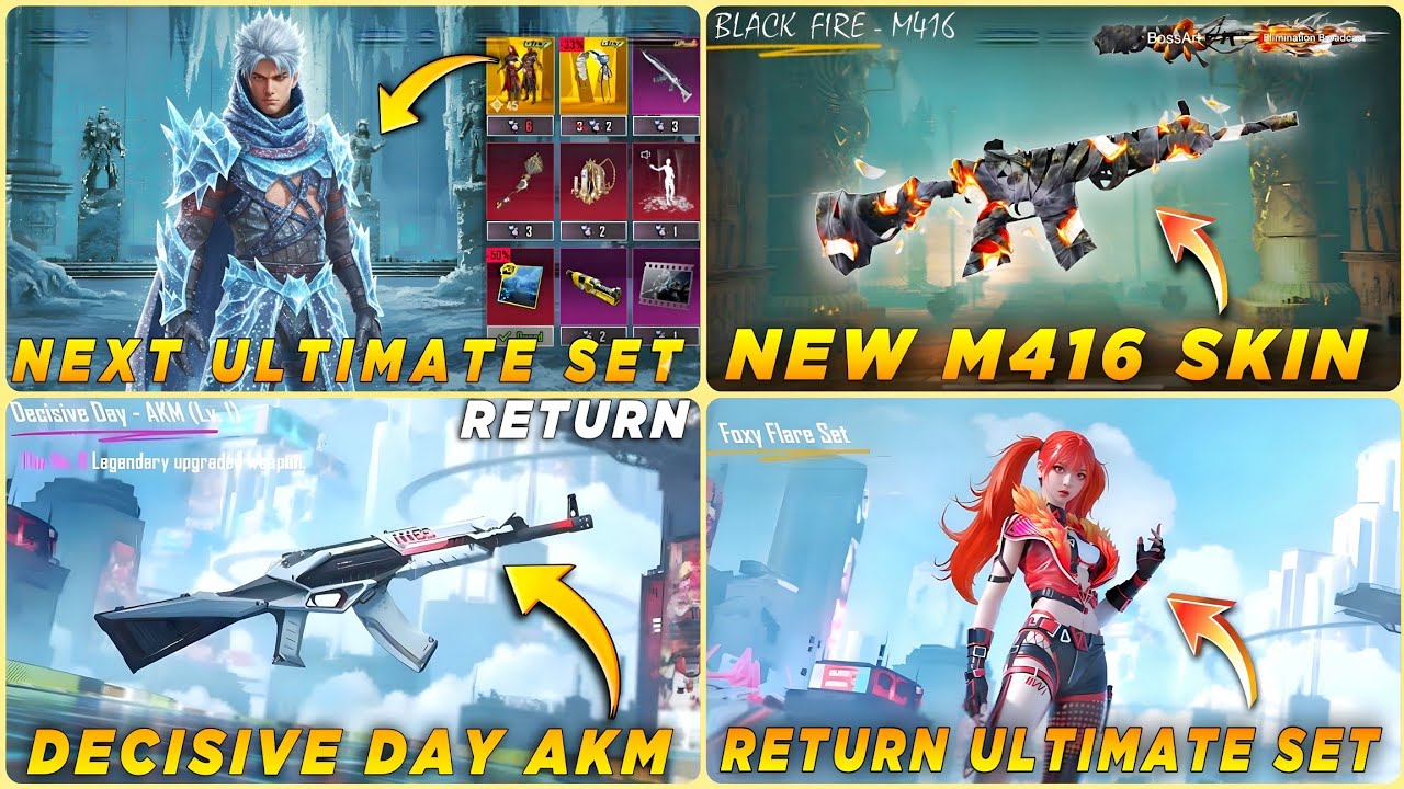 🔴 NEXT ULTIMATE SET | NEW M416 SKIN CONFIRM | DECISIVE DAY AKM CANCEL? | RETURN ULTIMATE SET BGMI 🤩