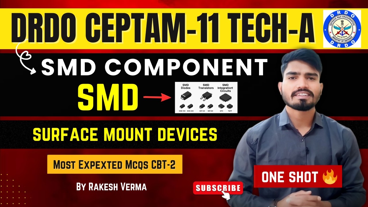 Day 36 DRDO Ceptam 11 Tech-A SMD Components Most Important MCQs By Rakesh Verma #rakeshvermaedutech