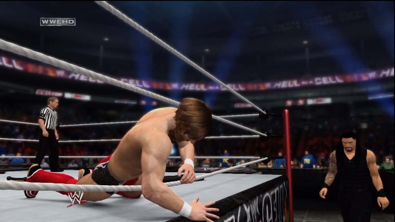 WWE 2K15 Roman Reigns vs Daniel Bryan Extreme Rules Match (Legend Difficulty)