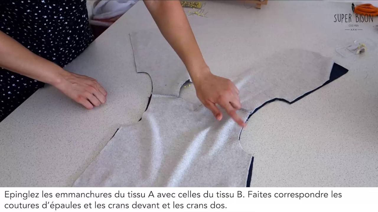 Le gilet Maël - 2ème étape : L'assemblage des encolures et emmanchures