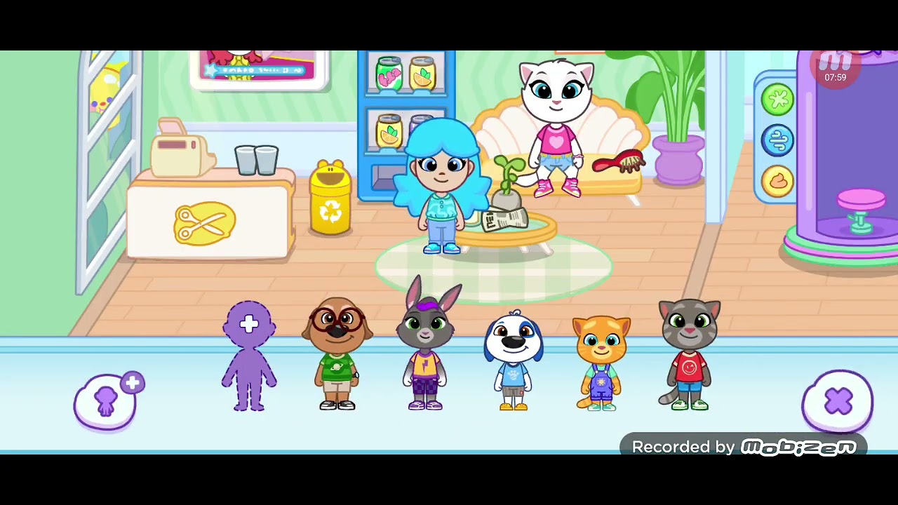 Avatar blue compared with talking friends world and avatar world showing