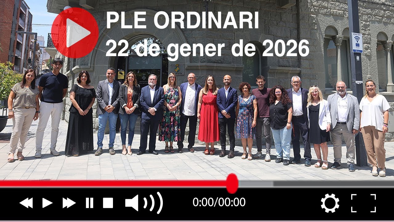 Emissió en directe del Ple ordinari del 22 de gener de 2026