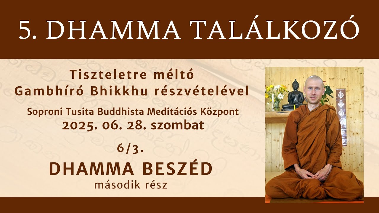 5. Dhamma Találkozó Sopronban - Dhamma Beszéd 2. rész 6/3 #dhamma #theravada  #buddhism #meditation