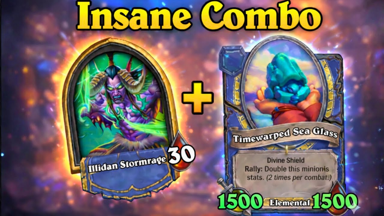Illidan Insane Seaglass Game | Hearthstone Battlegrounds