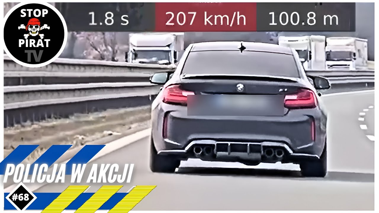 POLICJA W AKCJI #68 - Policyjne pościgi, BMW vs. radiowóz, nieudane manewry PIT w trakcie ślizgawicy