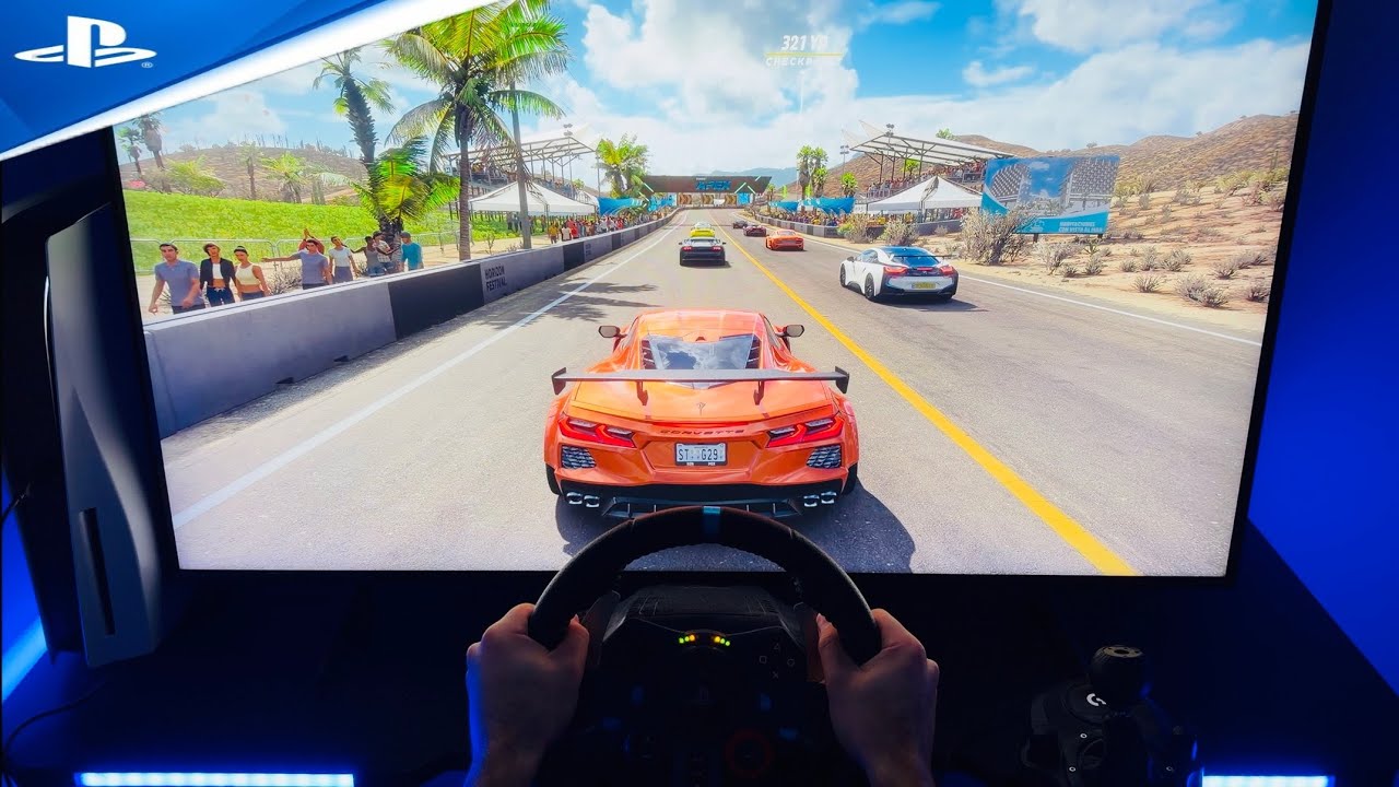 Forza horizon 5 with Logitech g29 on Ps5 it’s just Amazing 
