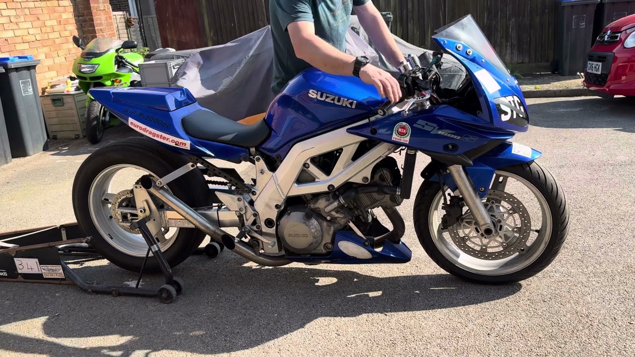 Suzuki SV1000S Drag Bike cold start