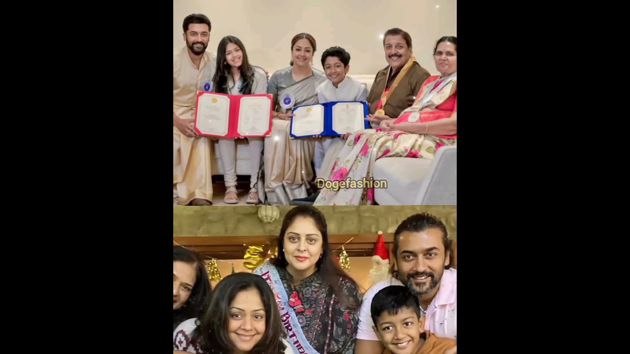 Actor surya with his beautiful family #surya #jyothika #sivakumar  #actor #shortsviral