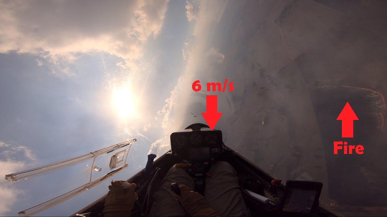Glider Chases Fires! Pure Glide 4k Cross Country Fully Narrated