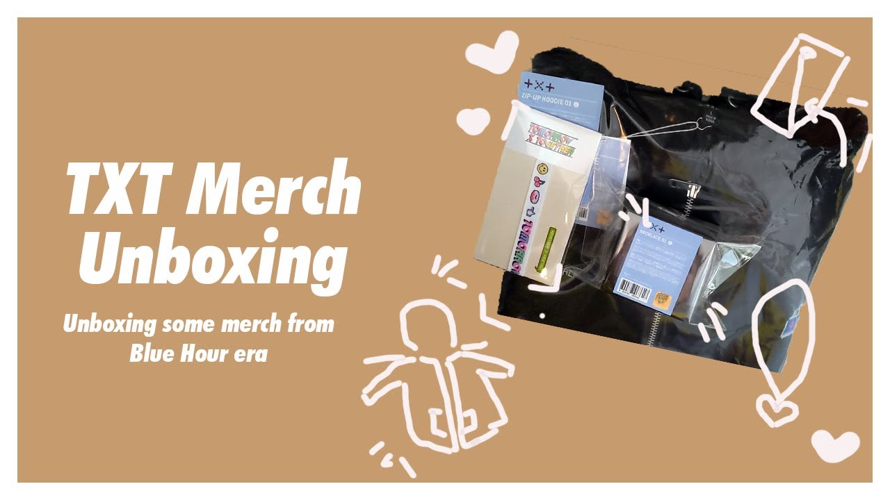 txt merch unboxing | blue hour