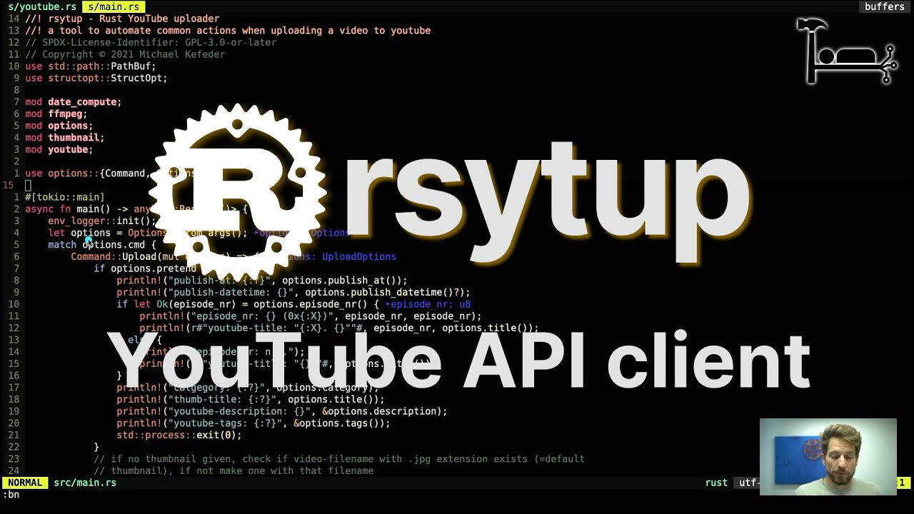 05. Rust async YouTube API client - rsytup