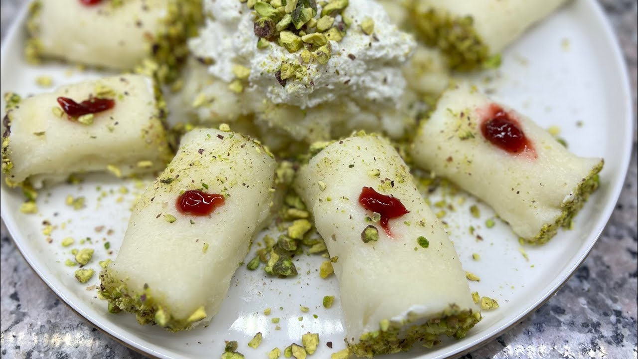 حلاوة الجبن بالموزاريلا كتير طيبة و سهلة  Halewet el Jibn using mozzarella cheese. Delicious & easy