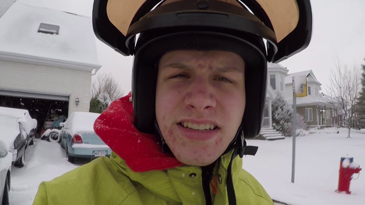 winter driving! why winter tires are important-scooter/moped in the snow