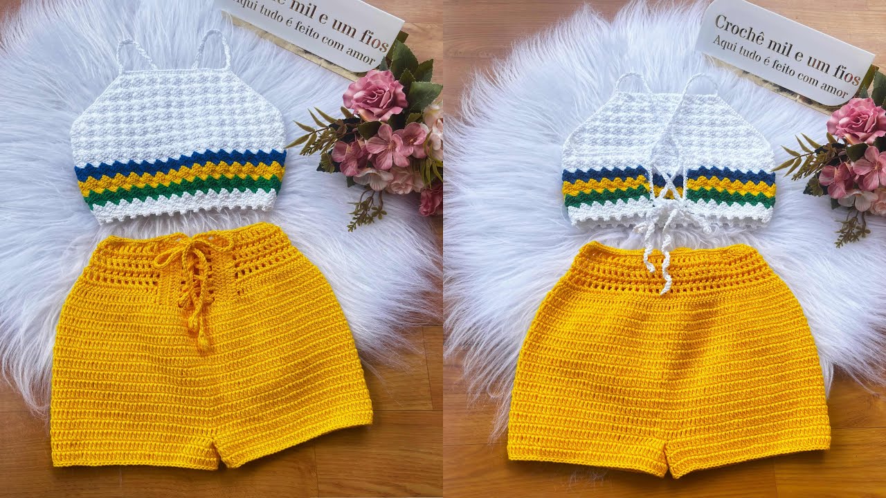 Conjunto de crochê infantil 
