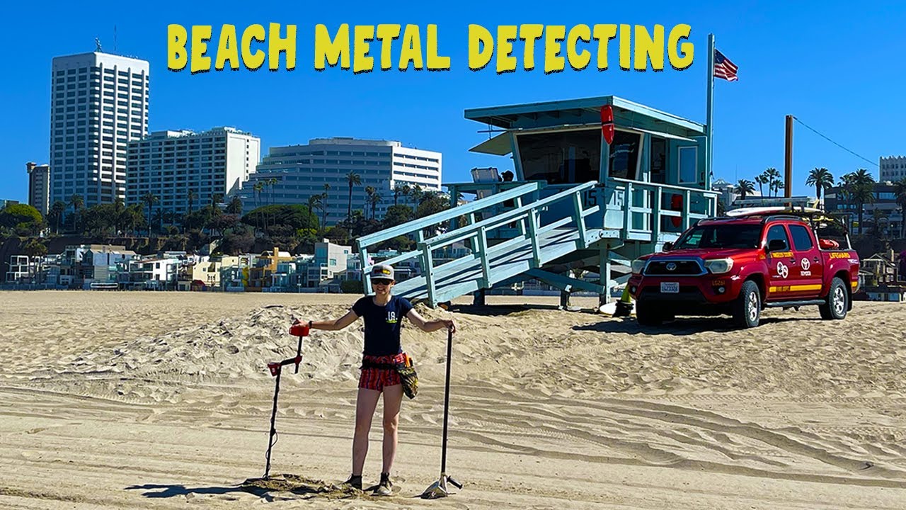 Beach Metal Detecting | Santa Monica, California | A Beautiful Beach Day