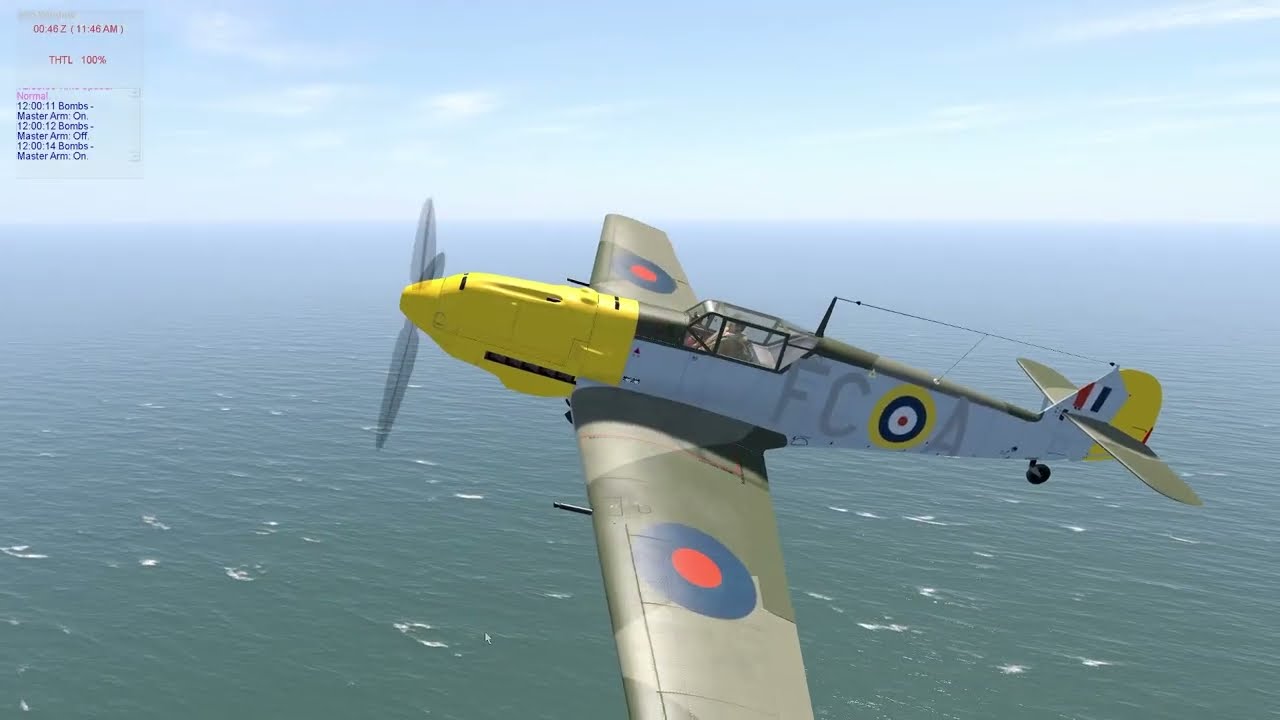 Sank both Medium Tanker and Barge with bf109-E4 B variant