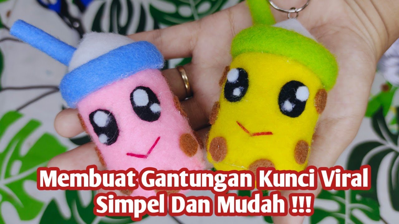 Tutorial Gantungan Kunci Boneka Boba Dari Kain Flanel Simple Dan Mudah