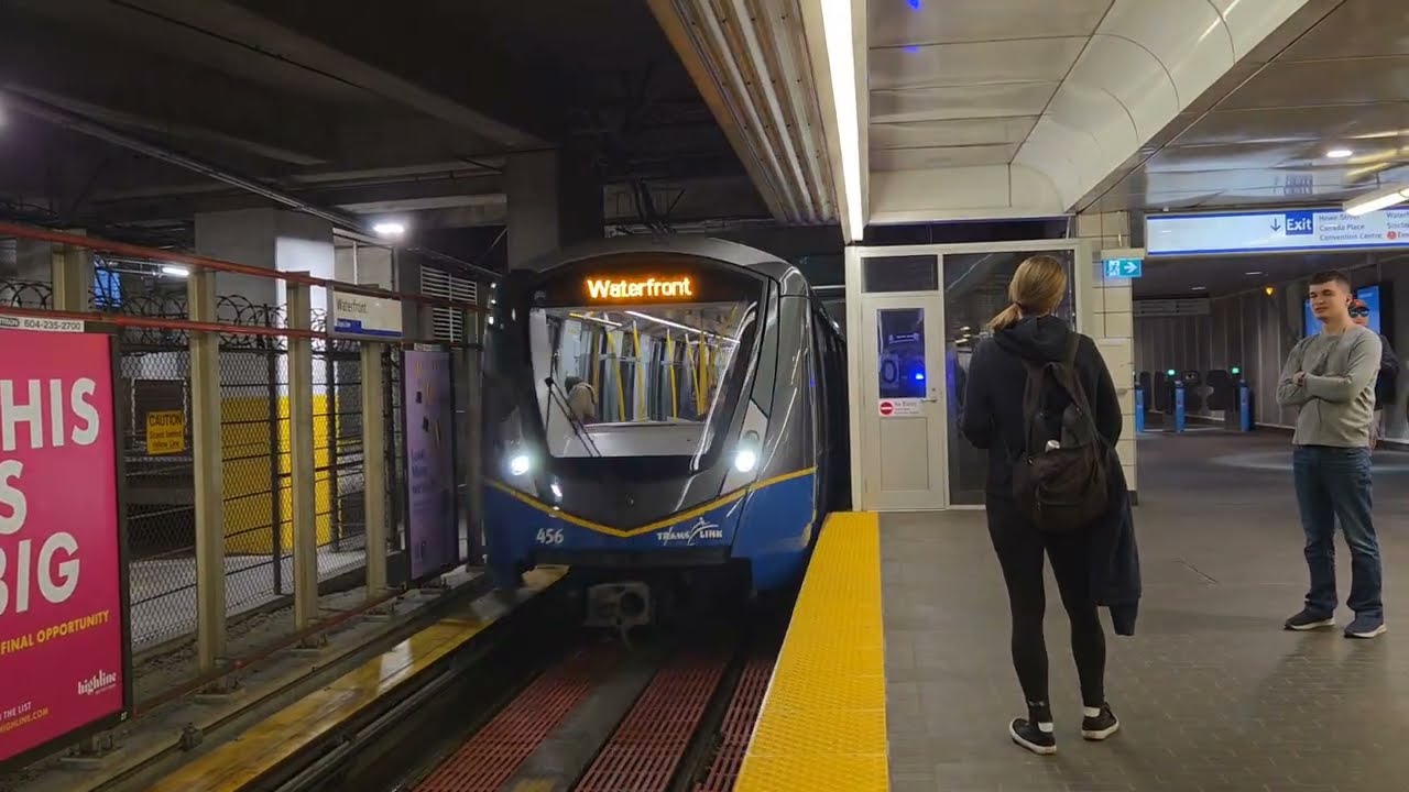 Vancouver Skytrain: Waterfront to Burrard Switch (456 2019 Bombardier Innovia Metro 300)