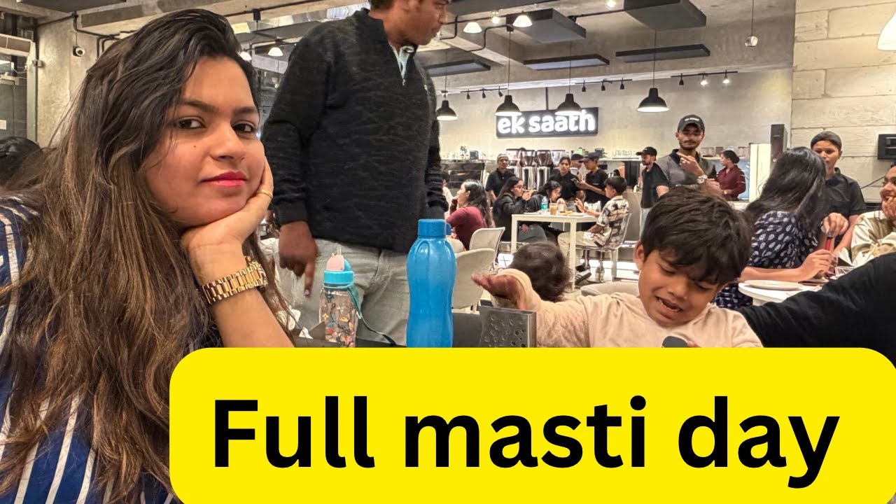 Masti of princy with dadu and bhavi ❤️ fir enjoy kiya apan ne EK SAATH CAFE me 
