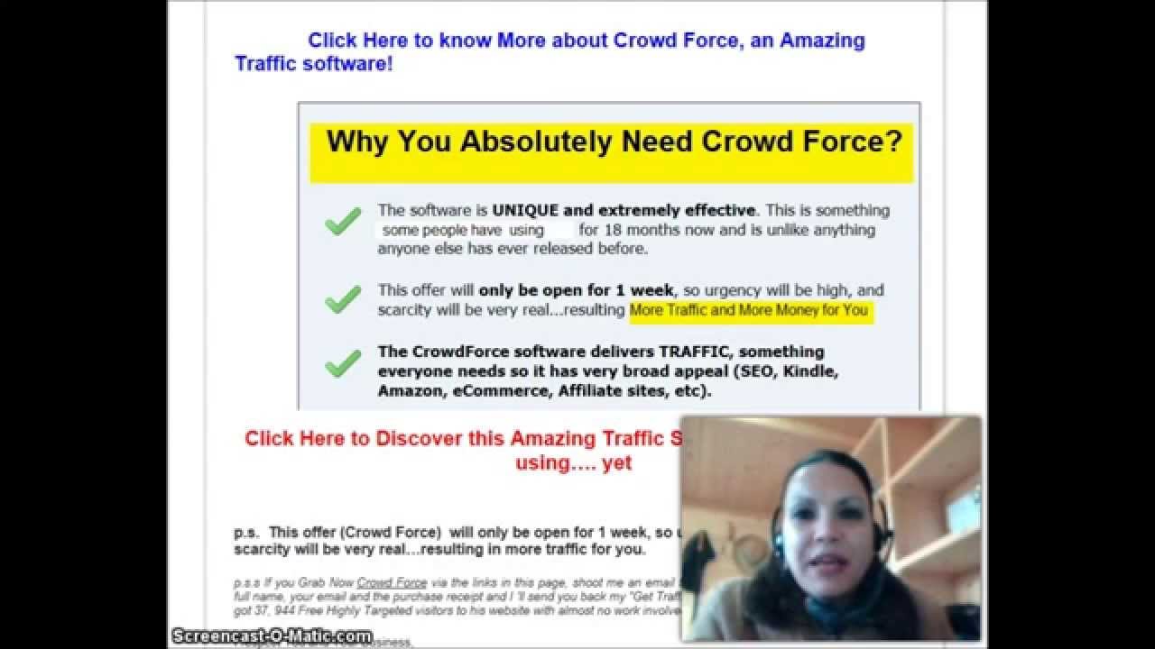 Crowd Force Review and Bonus. Crowd Force Review and K.A. Bonus!