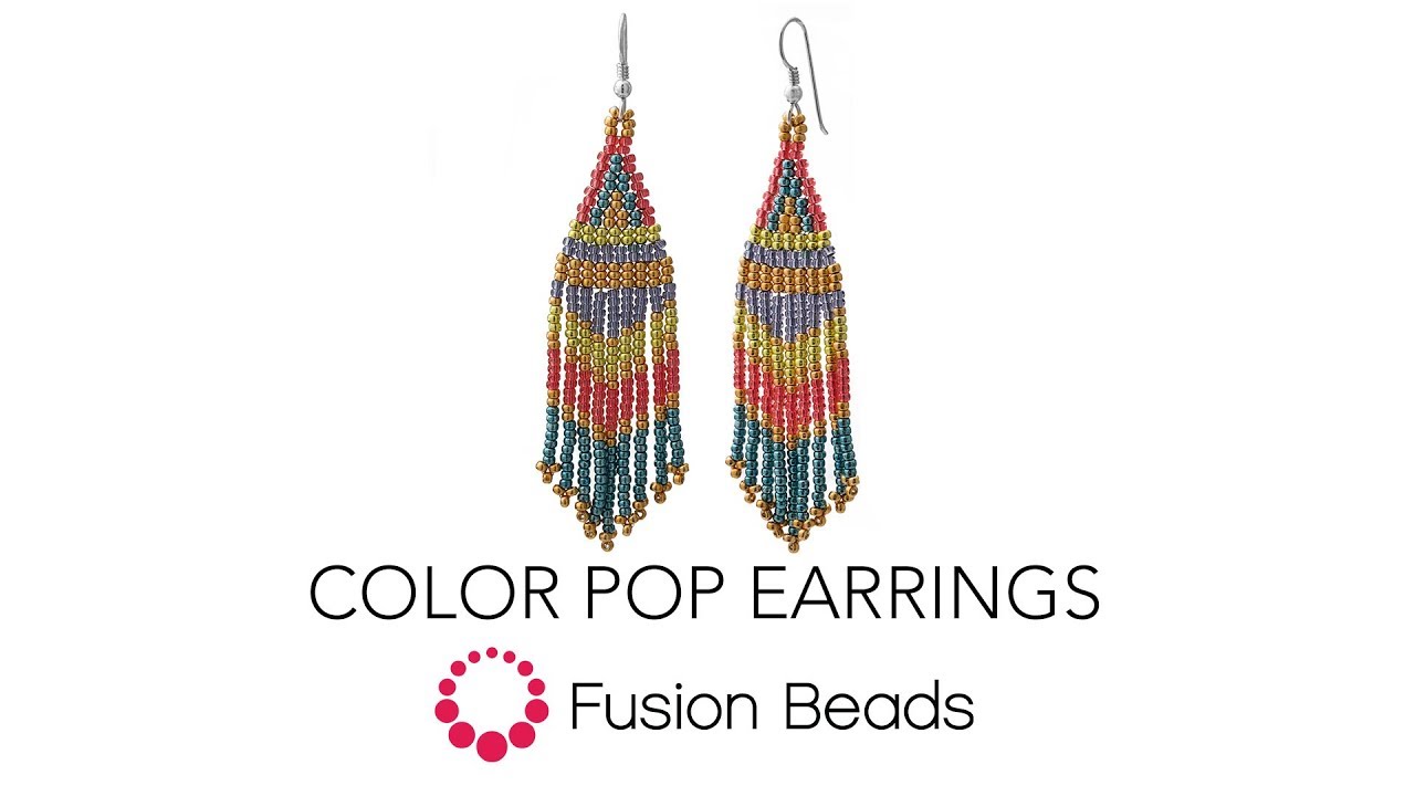 Let Katie show you how to bead the Color Pop Earrings by Fusion Beads