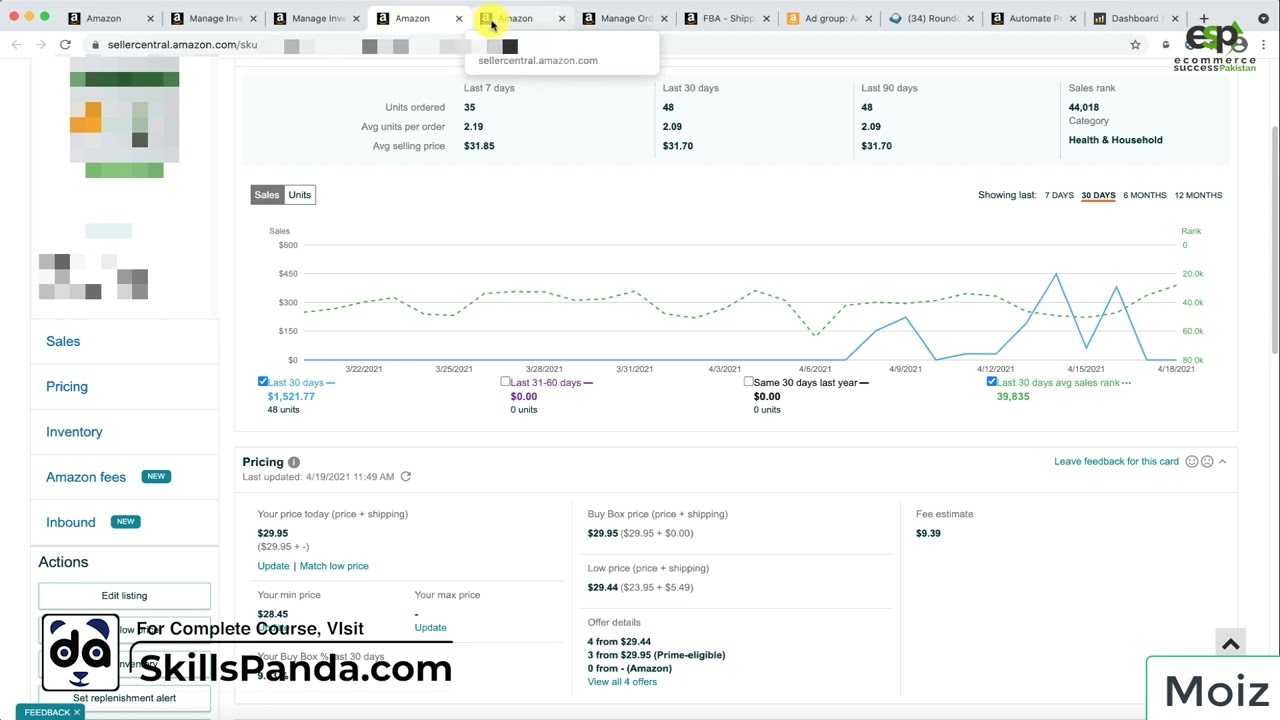 How To Check BuyBox Percentage Within Your Amazon Seller Central On SKU Level Wholesale [Urdu/Hindi]