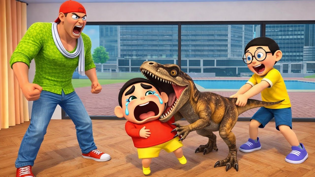 NOBITA 🤩 DINOSAUR LEKAR 😱 A GAYA INDIAN THEFT AUTO 🚨 GAME 