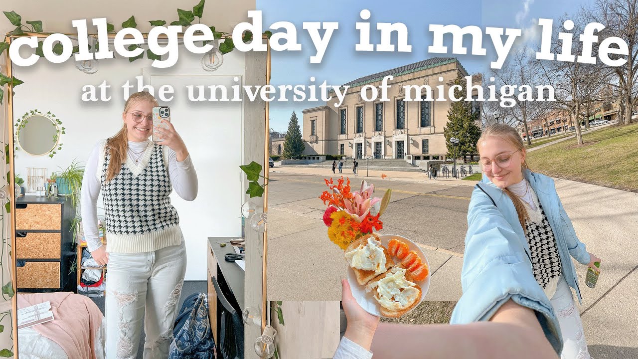 COLLEGE DAY IN MY LIFE 🌱 shark flexstyle, classes, returns, papers | The University of Michigan