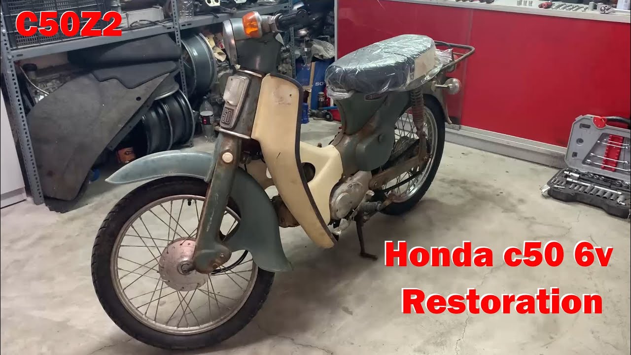 Honda C50 6 volt restoration #hondac50 #hondamotorcycles #c50 #C50Z2