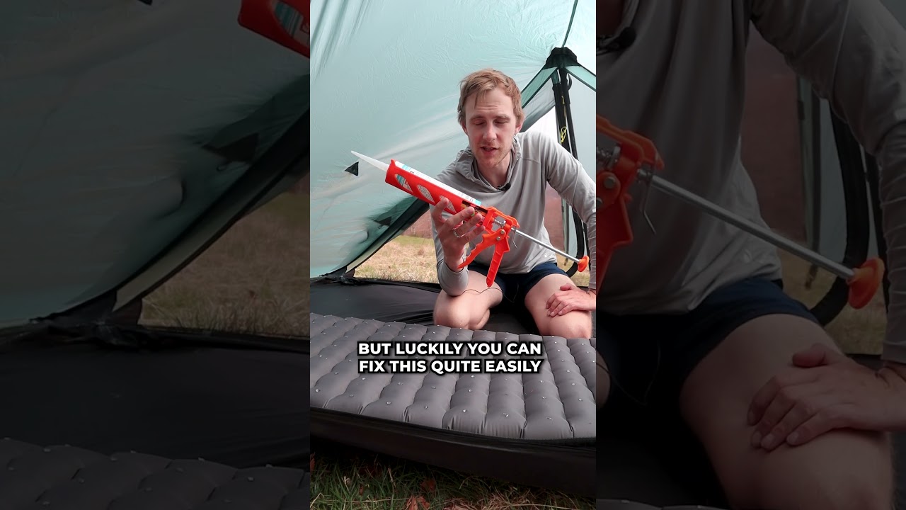 Sleeping pad silicone hack #hiking #camping #outdoors #backpacking #campinghacks #backpackingtips
