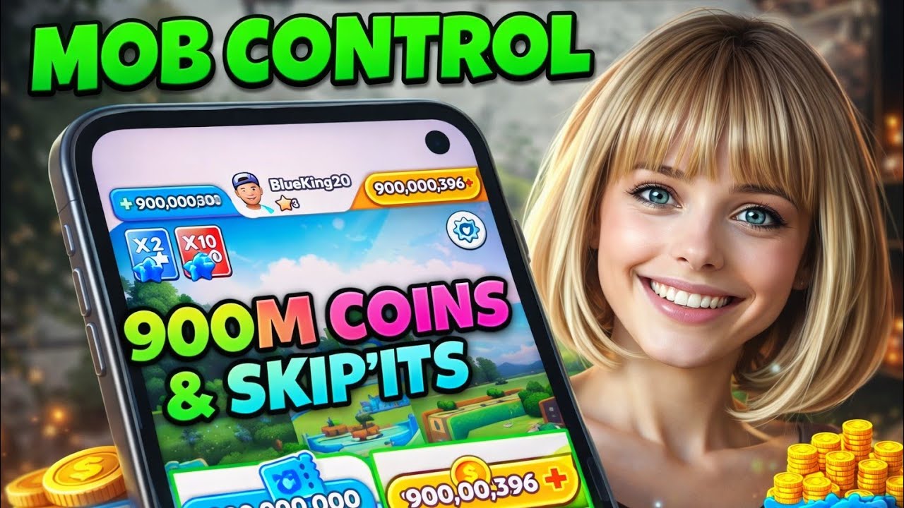 How To Use Mob Control Hack With Unlimited Skip its And Coin. #viral #trending 