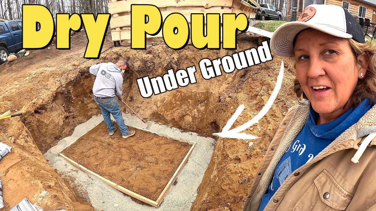 Solar Bunker Begins- Dry Pour Concrete UNDERGROUND ?!?!