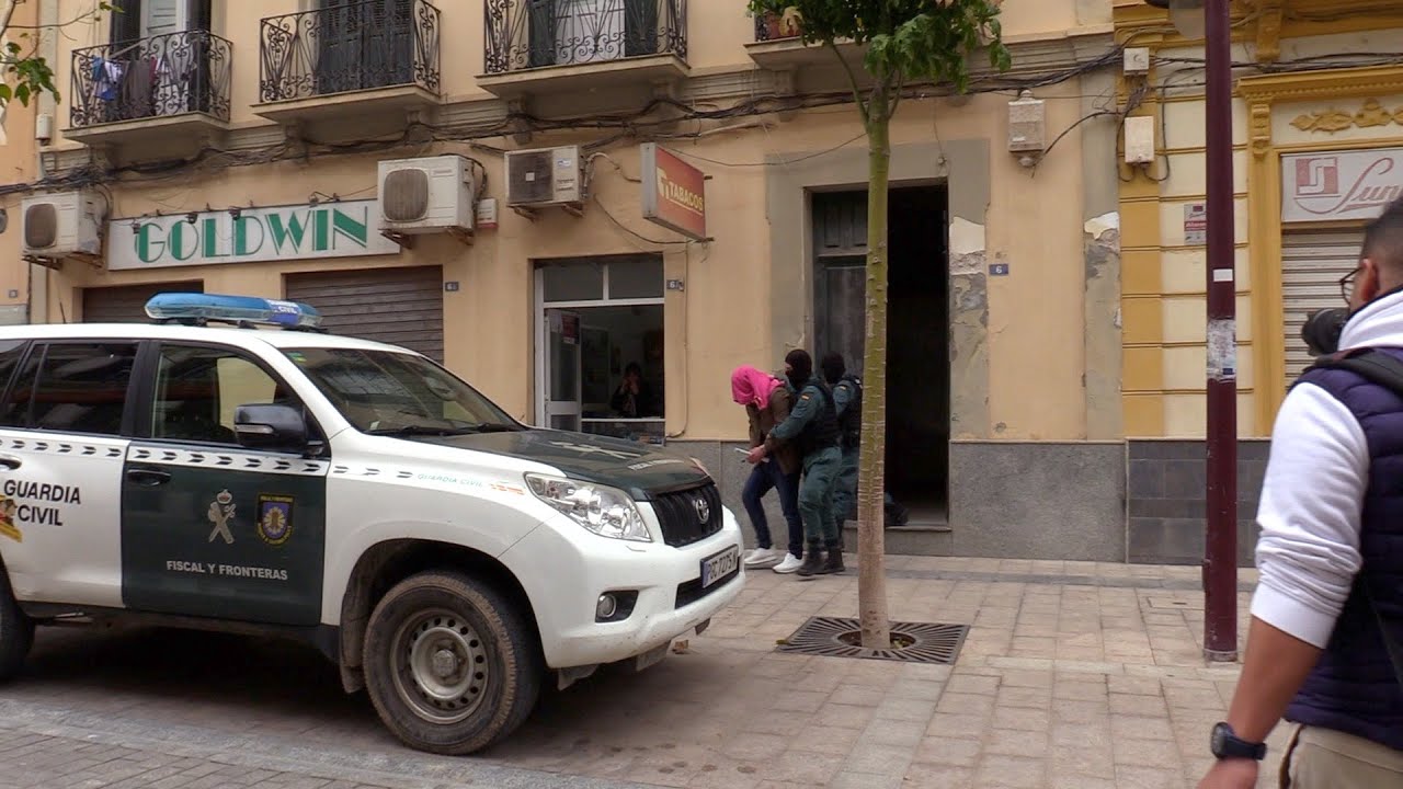Operación de la Guardia Civil en el centro de Melilla