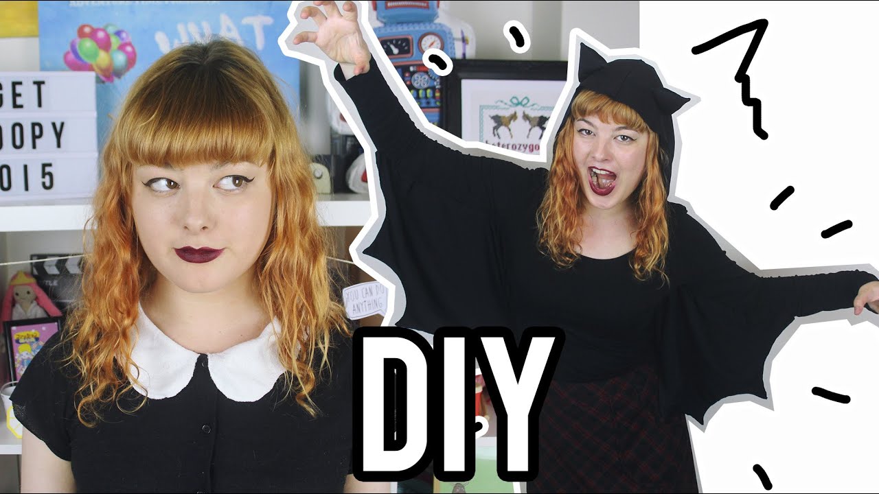 DIY Bat Wing Hooded Shirt | Make Thrift Buy #26 - Halloween Edition!
