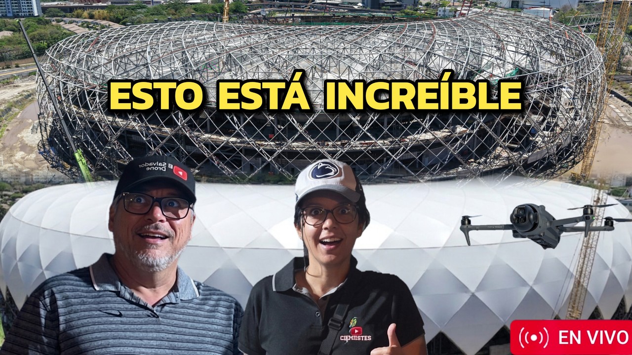 Impresionante avance en nuevo estadio #elsalvador #envivo parte 2 .