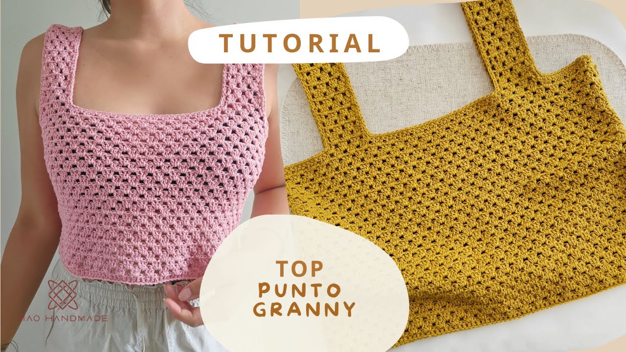 Haz este TOP a crochet en punto GRANNY 💕 ideal para verano | Tutorial f&aacute;cil