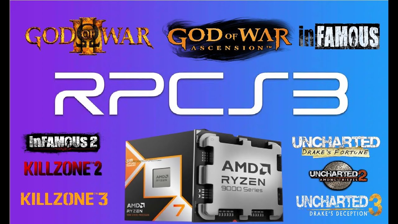 AMD Ryzen 7 9800X3D 5.6 GHz - 9 Games Tested On RPCS3