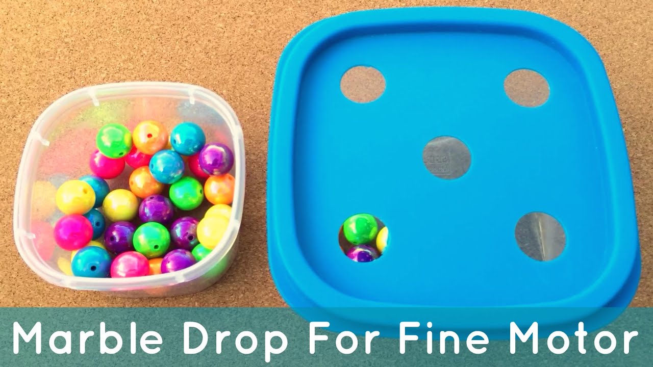 Marble Drop For Preschool - Kindergarten - Toddler Fine Motor Development
