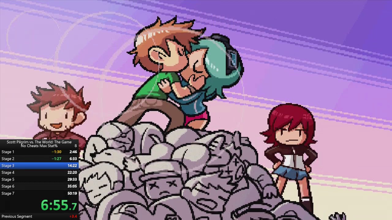 Scott Pilgrim vs. The World: The Game Max Stats% (No Cheats) Speedrun in 45:22